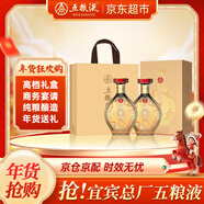 五糧液股份 年貨送禮 五糧印象·流金歲月 52度500ml*2瓶 純糧白酒禮盒