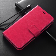 阿峻科科適用蘋(píng)果17手機殼翻蓋皮套iPhone16ProMax保護套15防摔 玫紅【匠心工藝】+全屏鋼化膜+掛繩 iPhoneXS