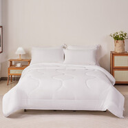 水星家紡被子空調被夏涼被克洛怡抗菌七孔纖維夏被子約3.2斤200*230cm白