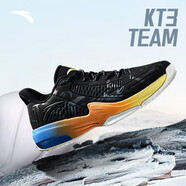 安踏（ANTA）KT3 team星軌4湯普森籃球鞋男鞋冬季實(shí)戰專(zhuān)業(yè)球鞋水花氣墊運動(dòng)鞋 【KT3 TEAM低幫】基礎黑碳灰1603-2 40 (男7)