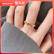 恒久葉復古日韓風(fēng)金屬波浪戒指感不規則指環(huán)ins潮 金屬質(zhì)感波浪美碼6號