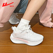 回力運動(dòng)鞋女冬季網(wǎng)面透氣跑步鞋軟底舒適減震防滑輕便休閑健步鞋子女 白粉【皮面】 37