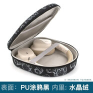 國貨嚴選適用于貝斯D05頭戴式藍牙耳麥保護套D02PRO手提包加寬加 【涂鴉黑】新款帶網(wǎng)兜