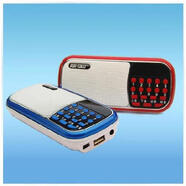 先科收音機MP3插卡音箱便攜式迷你播放器外放老人小音響低音炮 紅色+8G3200首