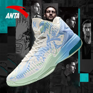 安踏KT3 team｜籃球鞋男秋冬季湯普森防滑減震男戶(hù)外實(shí)戰比賽運動(dòng)鞋子 【KT3 TEAM高幫款新配色】紙莎白/淡粉藍-1 42.5