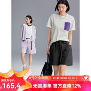 雲上生活【山系休閑褲】高腰直筒輕量休閑短褲2025夏季薄款下裝D9704 經(jīng)典黑 S