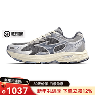 MIZUNO男女覆古跑步鞋老爹鞋網(wǎng)面運動(dòng)鞋慢跑鞋RACERS D1GH2235-19/深灰/銀灰/RACER S 36