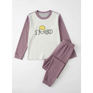 三木比迪（SAMBEDE）加厚童保暖校服神器內衣套裝男女童秋冬兒秋衣秋褲打底衫 SMEFQ16357紫色 90 cm 【適合1-2歲】