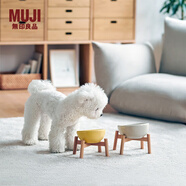 MUJI MUJI 炻瓷 碗 寵物用 寵物用品 貓碗狗碗寵物碗食盆 米灰色 M 口徑148mm/160mL