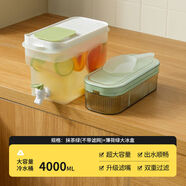 接運貓4L大容量冷水壺帶龍頭飲料桶水果茶桶泡茶壺耐高溫冷飲冷水桶1485 1ml 抹茶綠-基礎款4點(diǎn)0L大容量+大冰盒綠色