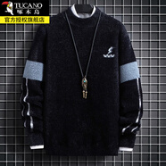 啄木鳥(niǎo)毛衣男士裝半高領(lǐng)秋冬季款打底針織衫毛衫加厚保暖上衣服 20736/9200黑色 M