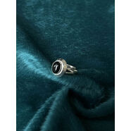 尼泊爾手工S925銀飾品鑲嵌黑瑪瑙戒指女指環(huán)流行簡(jiǎn)約復古民族風(fēng)格 二號款式開(kāi)口款式