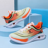 LI-NING學(xué)生休閑運動(dòng)鞋男大童跑步鞋赤兔超輕女童跑鞋旋轉扣訓練鞋 李寧同款橙色 39