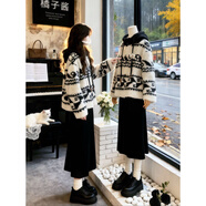 巨好看的秋冬裝一整套保暖羊羔毛外套半身裙子氣質(zhì)減齡兩件套裝女 【兩件套裝-版】 XL (建議120-140斤)