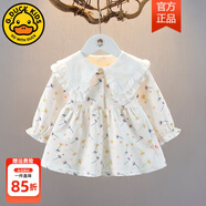 G.duck2025新款春秋季嬰兒碎花連衣裙洋氣秋裝1-4歲女寶寶純棉公主裙子 粉紅色 80 身高73-80cm  建議18-22斤