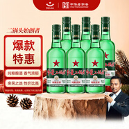 紅星二鍋頭 大二 清香型白酒 43度 500ml*6瓶 非原箱