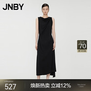 JNBY/江南布衣春夏連衣裙女設計感不規則領(lǐng)無(wú)袖氣質(zhì)優(yōu)雅OL風(fēng)5O4G11690 001/本黑 M