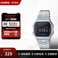 卡西歐（CASIO）手表旗艦店 黑客帝國防水學(xué)生男士石英電子表腕表小黑表 新年禮物 A168WEM-1PR