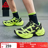 匹克態(tài)極鉆石鞋休閑鞋男新款百搭老爹鞋減震回彈厚底增高運動(dòng)休閑鞋女 【男款】熒光綠/黑色 39