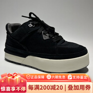 UGG男女同款牛皮革低幫板鞋1152719炫金厚底老爹鞋 BLK黑色__保證支持鑒定_發(fā)貨前拍 40.5 鞋內長(cháng)26cm_請測量腳長(cháng)寬厚