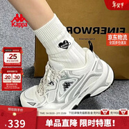 卡帕（Kappa）女鞋運動(dòng)跑步鞋子女冬季新款老爹鞋軟底增高休閑鞋女 奧運灰 38