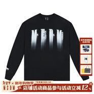 MEDM美式潮牌幻影Logo長(cháng)袖T恤男女情侶款秋季高街復古休閑體恤衫 黑色（現貨） 2XL