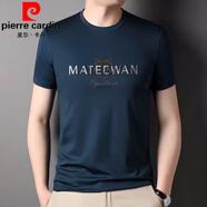 皮爾卡丹（pierre cardin）短袖t恤男士潮流印花上衣服2026年夏季薄款休閑體恤男冰絲半袖 淺藍色680款 L 170