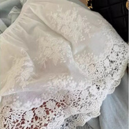 打底神器美膩上身敲好看蕾絲屁簾女冬疊穿神器內搭下擺半裙遮 白色長(cháng)款 M (80-110斤)