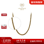 周大福MONOLOGUE獨白拜金主義系列肖邦素鏈足金項鏈【多款可選】 MR364 50cm