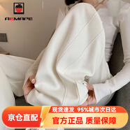AEMAPE香蕉褲女2025春秋冬季新款休閑褲女高腰寬松直筒闊腿褲子 米白色[時(shí)尚百搭] M _建議96-110斤