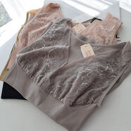 塞德納6953V領(lǐng)無(wú)袖無(wú)縫美體背心顯瘦緊身束身內衣蕾絲邊打底衣女 咖色 均碼 均碼