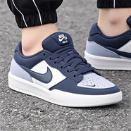 耐克（NIKE）SB FORCE 58滑板鞋男鞋2025冬季新款情侶翻毛皮運動(dòng)鞋休閑鞋 DV5477-404白色/閃電藍/淺軍械藍 38.5