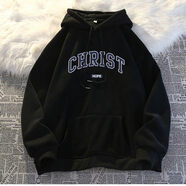 章若楠同款感灰色衛衣連帽女韓版小個(gè)子秋冬加絨外套 黑色重磅 加絨 S 建議110斤內