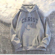 章若楠同款感灰色衛衣連帽女韓版小個(gè)子秋冬加絨外套 灰色重磅 加絨 S 建議110斤內