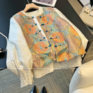 小紅書(shū)早春套裝民族風(fēng)新中國風(fēng)背心長(cháng)袖襯衫上衣夾克時(shí)尚女裝 套裝 S