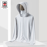 AEMAPE美國蘋(píng)果冰絲防曬衣男新款防紫外線(xiàn)戶(hù)外套輕薄透氣釣魚(yú)防曬服 9088-淺灰色【冰感防曬】 XL 【建議130-150斤穿】
