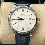 萬(wàn)國（IWC）【二手99新】萬(wàn)國男表柏濤菲諾系列簡(jiǎn)約時(shí)尚商務(wù)自動(dòng)機械男士腕表 IW356527 白盤(pán)藍針