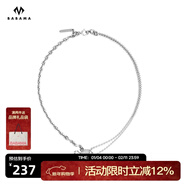 BABAMA情侶項鏈小眾設計男生潮流吊墜鎖骨鏈物送女朋友生日情人節禮物 項鏈