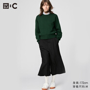 優(yōu)衣庫合作款/女裝打褶裙褲/高腰休閑褲褲子479698 09 黑色 3XL /170/92B