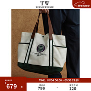 Teenie Weenie小熊男裝日常大容量通勤網(wǎng)球概念休閑購物袋 象牙白 510*170*370mm