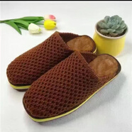 純手工鉤織男女毛線(xiàn)拖鞋結婚毛線(xiàn)拖鞋多巴胺毛線(xiàn)鞋成品花樣圖冬季 咖啡色 純咖啡 42 適合40