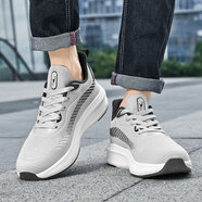 喬丹格蘭【廠(chǎng)牌】 JOEDONGOLAN 跑步鞋 網(wǎng)面透氣輕便減震 鞋 淺灰黑(偏大一碼) 38