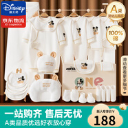 迪士尼嬰兒衣服禮盒純棉新生兒春夏秋冬男女寶寶滿(mǎn)月百天見(jiàn)面禮物用品 【四季款】米奇26件套 59cm 適合0-3個(gè)月寶寶