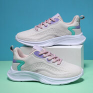 必邁（bmai）舒適品牌運動(dòng)鞋女鞋春季透氣鏤空網(wǎng)面鞋輕便軟底跑步鞋女 203米紫 35 標準碼