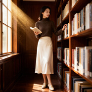 【京東直采】點(diǎn)子紗羊毛衫女高領(lǐng)毛衣打底衫針織衫26春鸚鵡梨推薦 五彩咖 M 身高【155-160】