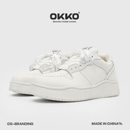 OKKO汪蘇瀧同款內增高板鞋男夏季仙女粉時(shí)尚運動(dòng)休閑 白色 39 男碼