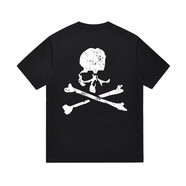 暗黑風(fēng)MMJ骷髏頭印花字母情侶寬松圓領(lǐng)日系潮牌半袖短袖t恤男女款 MJ001#黑 L