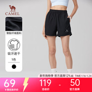 駱駝速干短袖T恤男士透氣寬松休閑運動(dòng)戶(hù)外跑步青年夏季 112黑色 女款 L