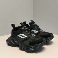 宰摟劉昊然同款老爹鞋男女ins潮厚底增高鞋子男鞋做舊情侶運動(dòng)休閑鞋 黑色 39 39男碼