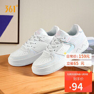 361°運動(dòng)女鞋秋冬季學(xué)生復古厚底增高小白休閑板鞋子女682116601F-8